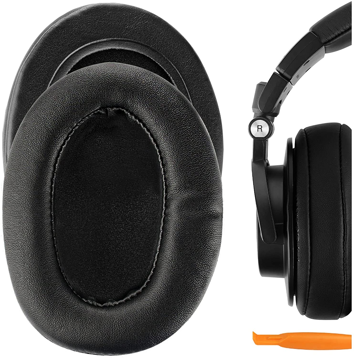 Audio Technica Headphone Ath-M20X - Almohadillas de Repuesto de Cuero Sintético