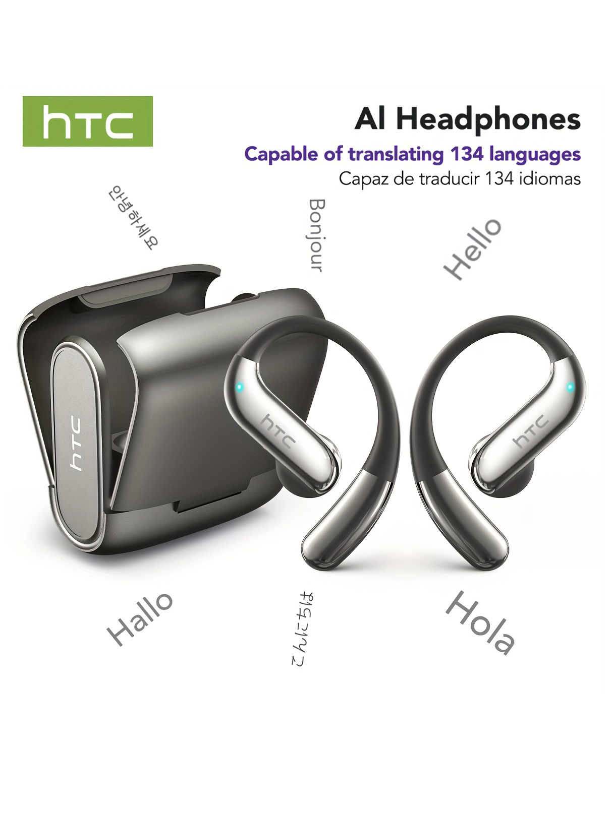 Usb C Earphone - Auriculares Bluetooth de oído abierto HTC