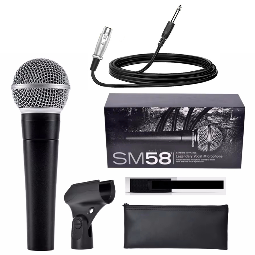 Shure Mic Sm58 - Micrófono dinámico de Karaoke, micrófono profesional