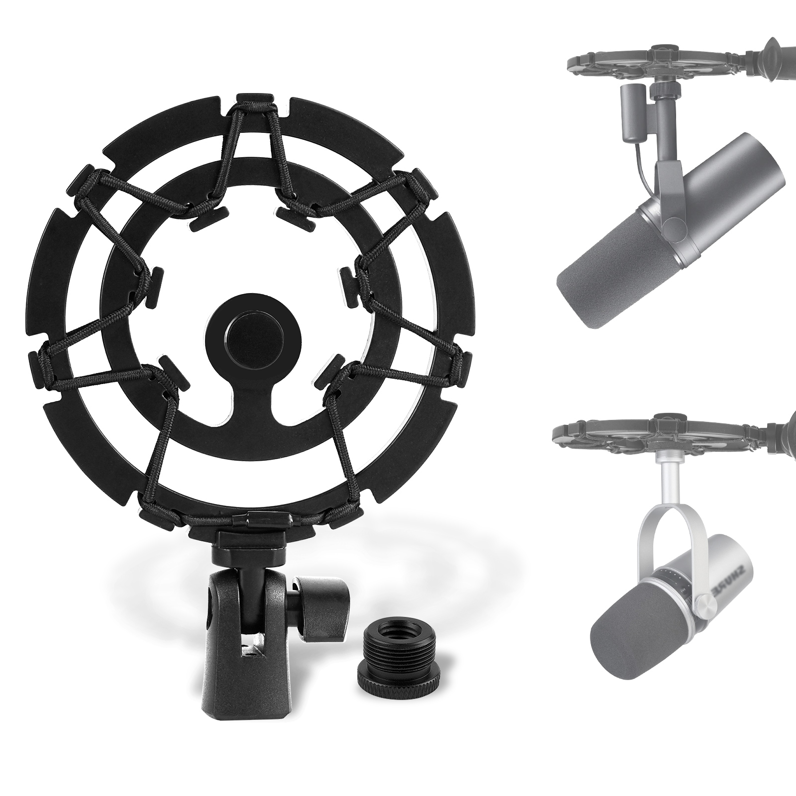 Shure Mic Mv7 - Geekria-soporte antivibración para micrófono, soporte antivibración