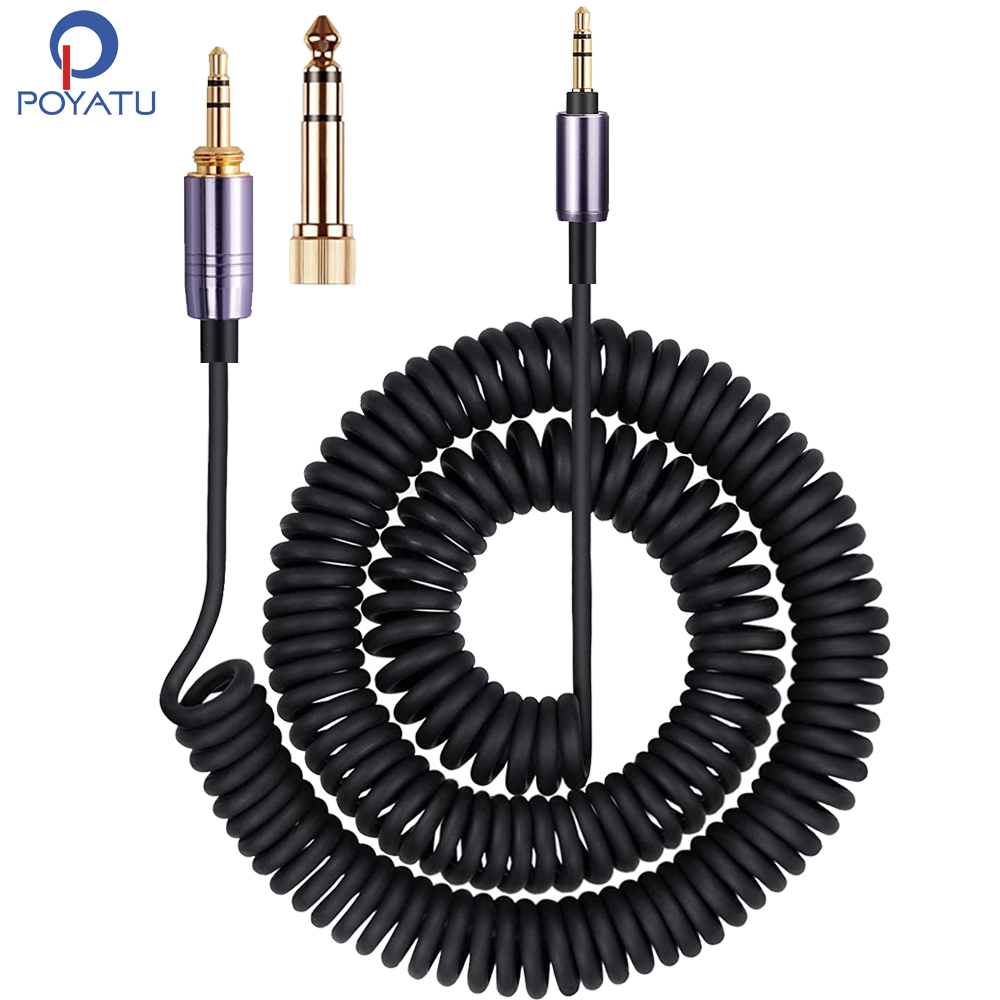 Poyatu-Cable en espiral para a - Audio Technica Headphone Ath-Ws660Bt reseña y precio
