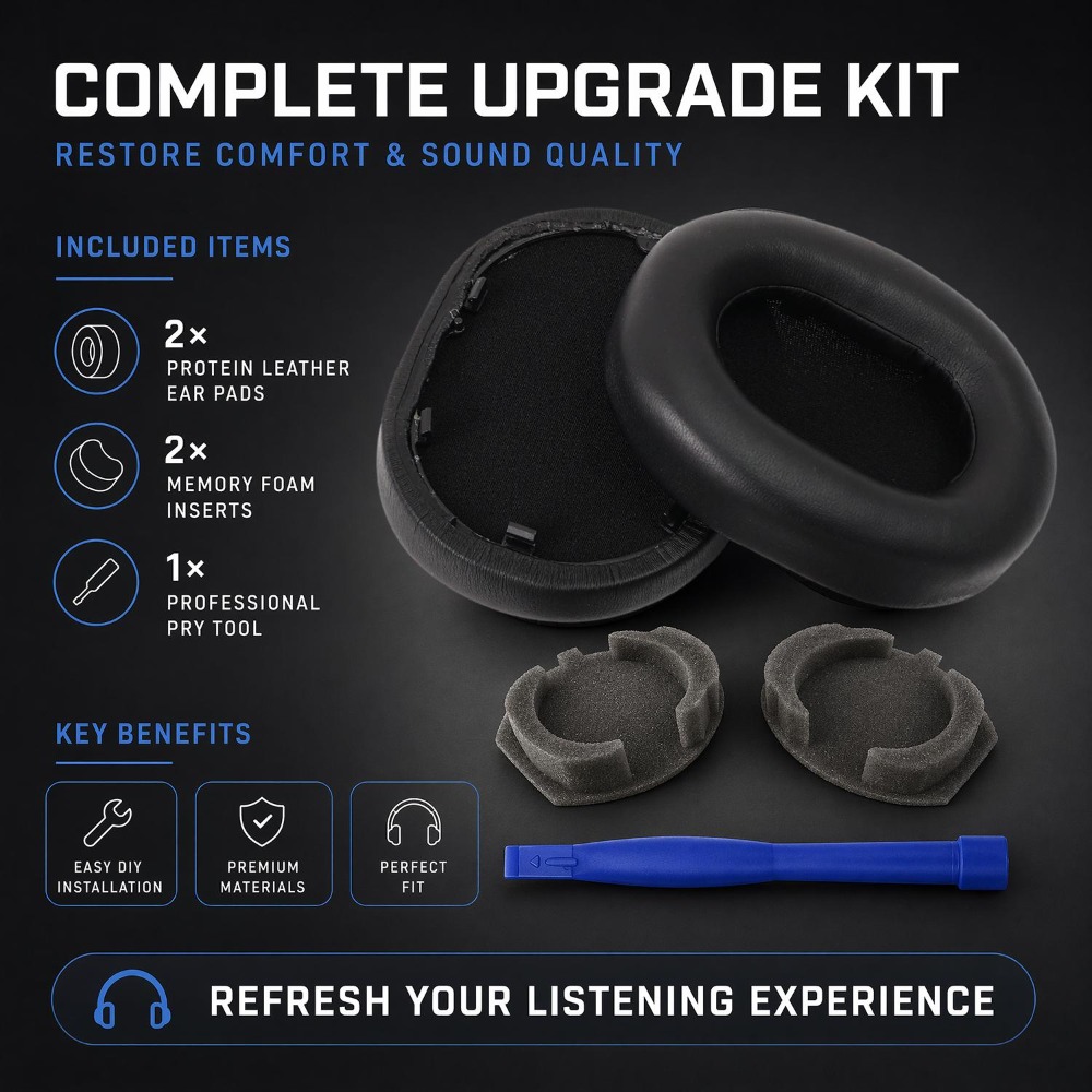 1 par de almohadillas de repue - Sony Headphone Wh-1000Xm5 reseña y precio