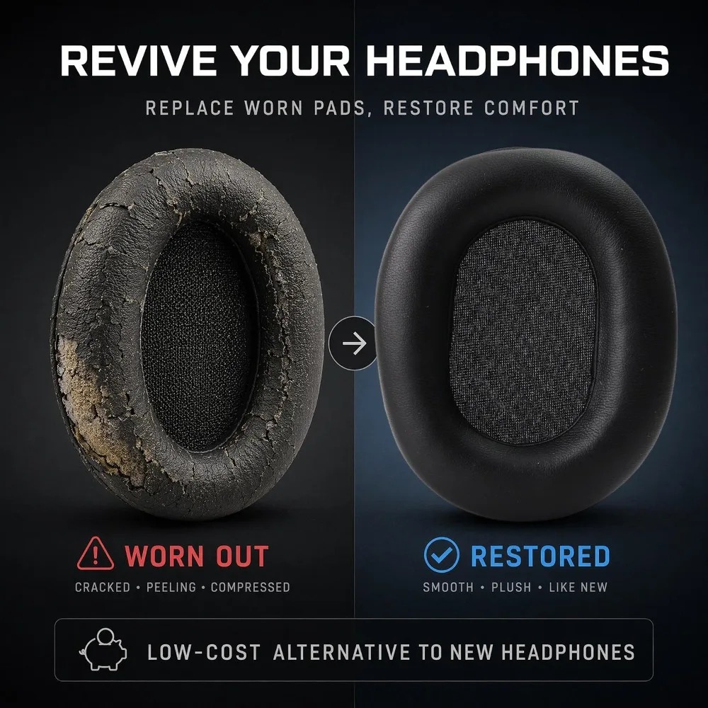 1 par de almohadillas de repue - Sony Headphone Wh-1000Xm5 reseña y precio