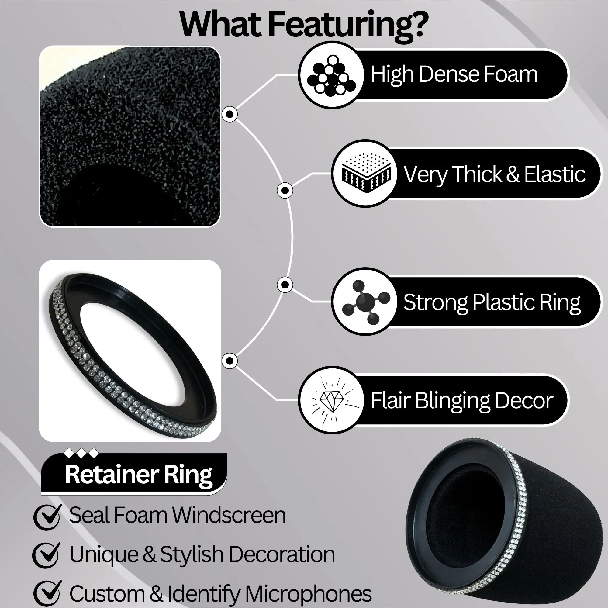 Filtro Pop de espuma brillante - Shure Mic Mv7 reseña y precio